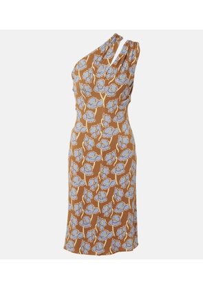 Versace Poppies printed crepe jersey midi dress
