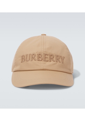 Burberry Logo embroidered gabardine baseball cap