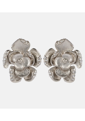 Oscar de la Renta Small floral crystal-embellished earrings