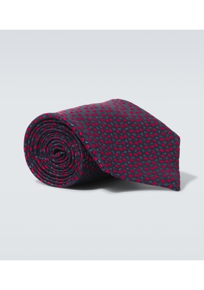 Charvet Polka-dot silk jacquard tie