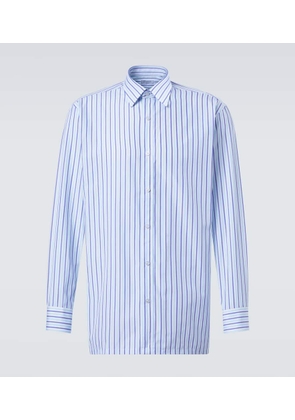Charvet Striped cotton poplin shirt