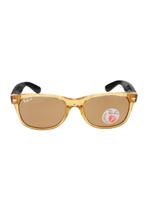 Ray Ban New Wayfarer Bicolor Polarized Brown Unisex Sunglasses RB2132 945/57 55
