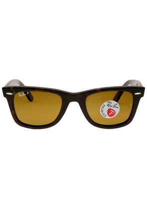 Ray Ban Original Wayfarer Classic Polarized Brown Classic B-15 Unisex Sunglasses RB2140 902/57 50