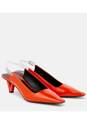 Versace Leather slingback pumps