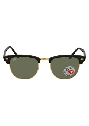 Ray Ban Clubmaster Classic Polarized Green Classic G-15 Square Unisex Sunglasses RB3016 901/58 51