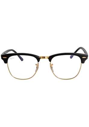 Ray Ban Clubmaster Blue-Light Clear Unisex Sunglasses RB3016 901/BF 51