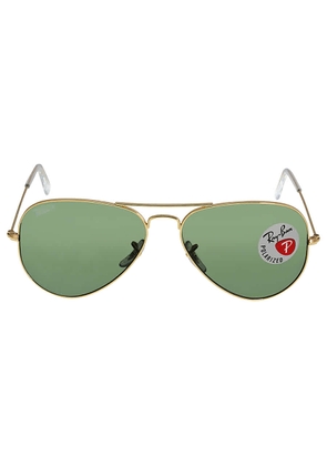 Ray Ban Aviator Classic Polarized Green Classic G-15 Unisex Sunglasses RB3025 001/58 58