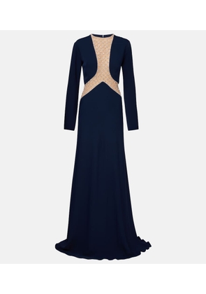 Costarellos Inara embellished cutout tulle gown