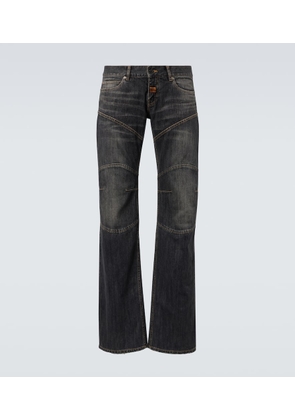 Balenciaga Distressed low-rise wide-leg jeans