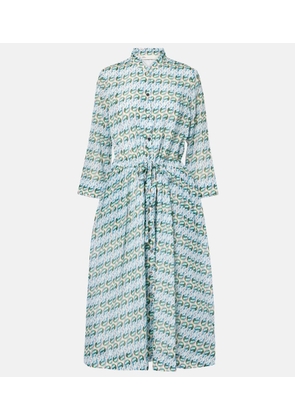 Tory Burch Printed silk and cotton midi dress