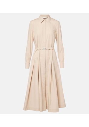Tory Burch Pleated cotton-blend shirt dress