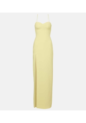 David Koma Side-slit corset gown