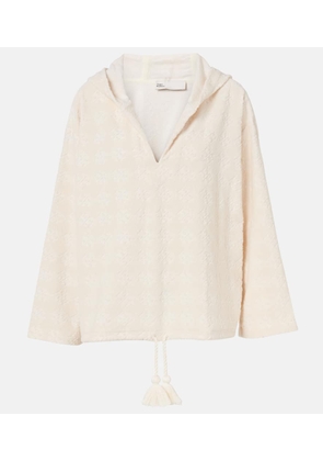 Tory Burch Jacquard cotton-blend terry sweater