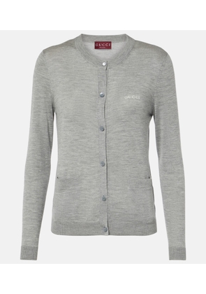 Gucci Logo cashmere and silk cardigan
