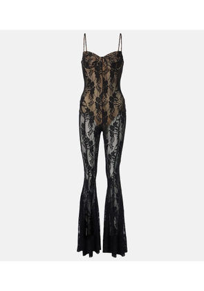 Norma Kamali Lace flared jumpsuit