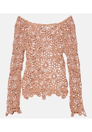 Norma Kamali Off-shoulder cotton-blend top