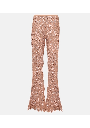 Norma Kamali Cotton-blend bootcut pants