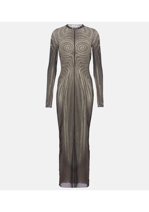 Jean Paul Gaultier Spiral mesh maxi dress