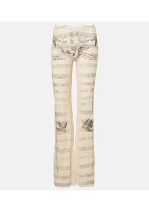 Jean Paul Gaultier Trompe lâoeil mesh flared pants