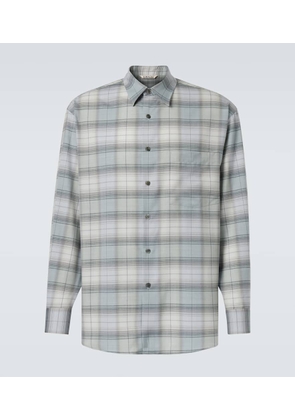 Auralee Checked wool shirt