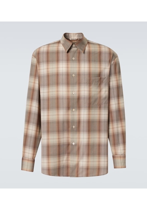 Auralee Checked wool shirt