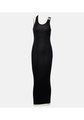 Jean Paul Gaultier Layered cotton jersey maxi dress