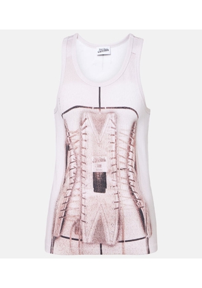 Jean Paul Gaultier Trompe l'oil cotton-blend jersey tank top