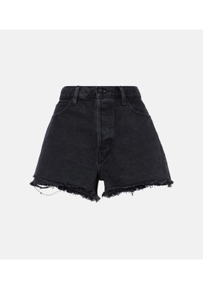 Frame Frayed denim shorts