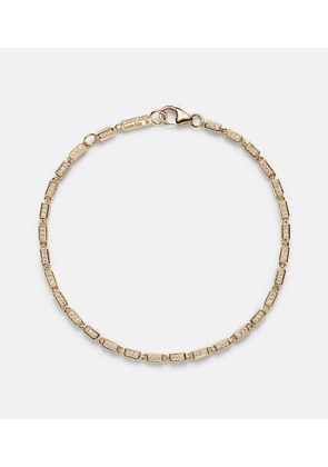 Suzanne Kalan Block-Chain Mini 18kt gold bracelet with diamonds