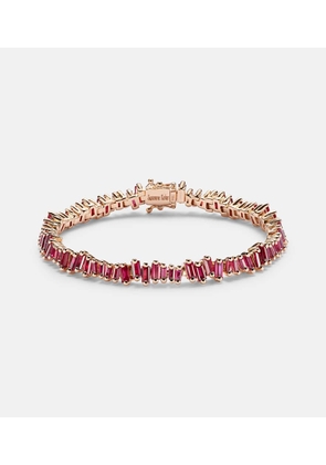 Suzanne Kalan Bold 18kt rose gold bracelet with rubies