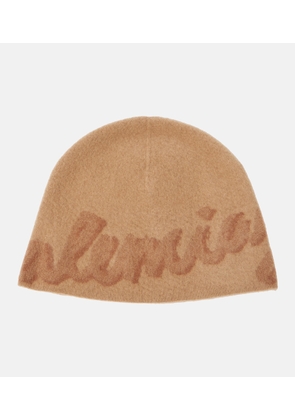 Balenciaga Logo wool and cashmere beanie