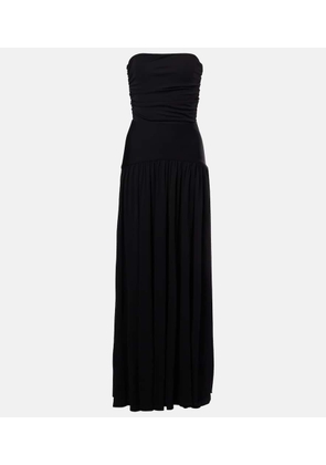 Staud Mariana ruched jersey maxi dress