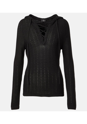 Etro Hooded silk-blend sweater