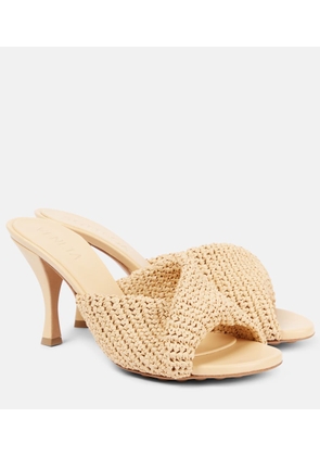 Bottega Veneta Blink 80 crochet raffia mules