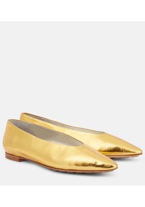 Bottega Veneta Sofia metallic leather ballet flats