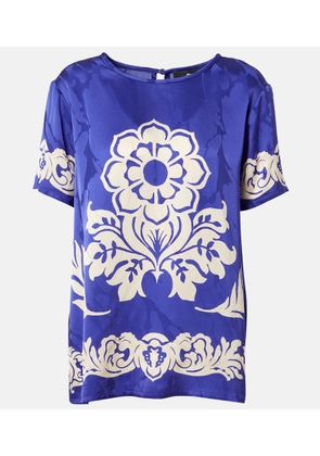 Etro Floral satin top