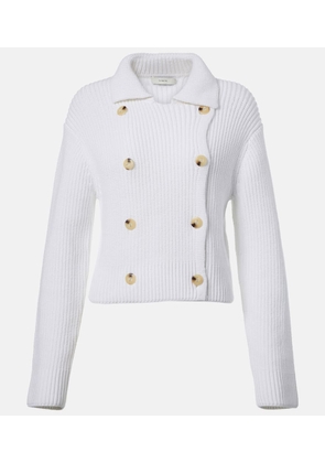 Vince Double-breasted cotton-blend jacket