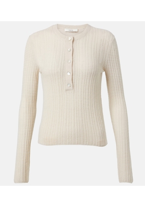 Vince Ribbed-knit cashmere and silk Henley shirt