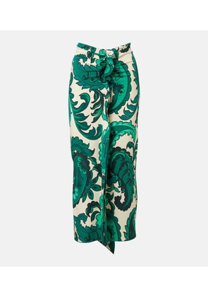 Etro Paisley ruffled midi skirt