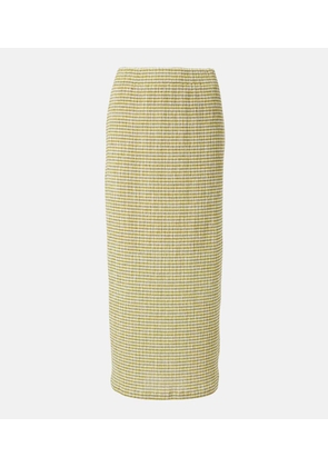 Vince Gingham midi skirt