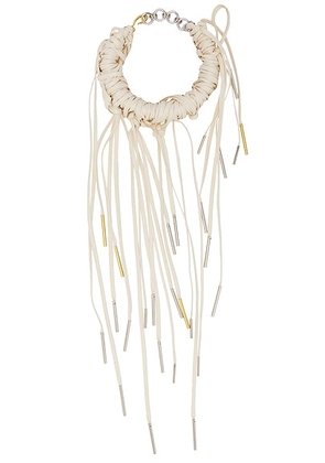 Dries Van Noten Cotton Necklace in Ecru - Cream. Size all.