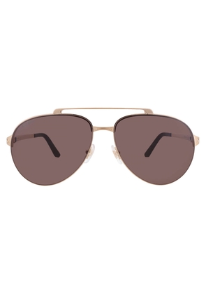 Cartier Santos de Cartier Grey Pilot Mens Sunglasses CT0354S 001 61