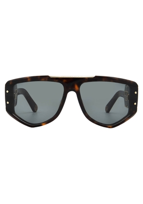 Philipp Plein Grey Green Pilot Ladies Sunglasses SPP093M 0722 65