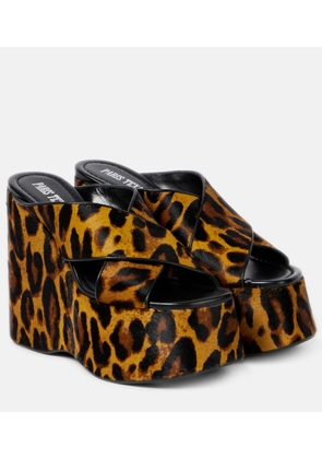 Paris Texas Mara 135 leopard-print platform sandals