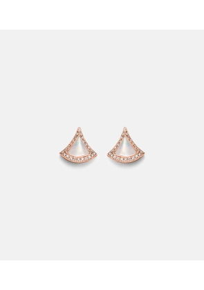 Bvlgari Divas' Dream 18kt rose gold earrings with mother-of-pearl and diamonds