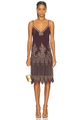 BODE Beaded Epoque Dress in Purple - Purple. Size 10 (also in 8).