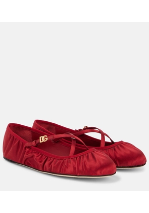 Dolce&Gabbana DG satin ballet flats