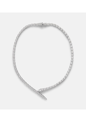 Bvlgari Serpenti Viper 18kt white gold necklace with diamonds