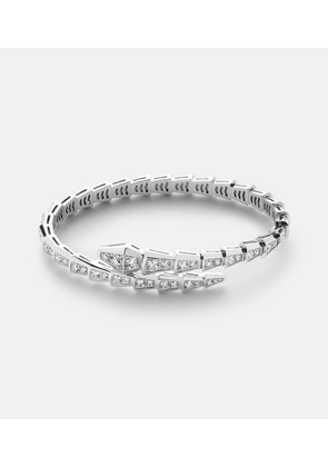 Bvlgari Serpenti Viper 18kt white gold bracelet with diamonds