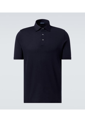 Thom Sweeney Cotton pique polo shirt